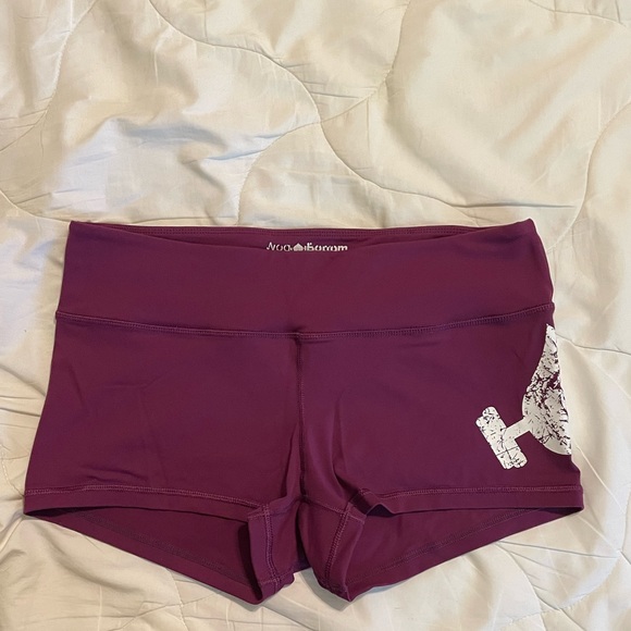WodBottom Maroon Booty Shorts - Picture 2 of 4